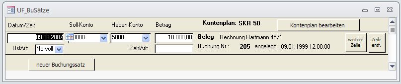 Belege - Buchungen bearbeiten